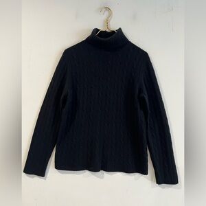 Lord & Taylor Cable Knit Turtleneck Sweater M